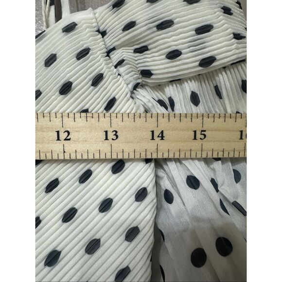 NWT Zimmermann Cream & Black Polka Dot Pleated Swwetheart Mini Dress Women's 0 - Picture 9 of 13